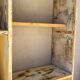 Patinated workshop storage cabinet