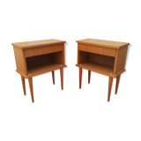 Teak bedside tables