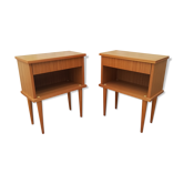 Teak bedside tables