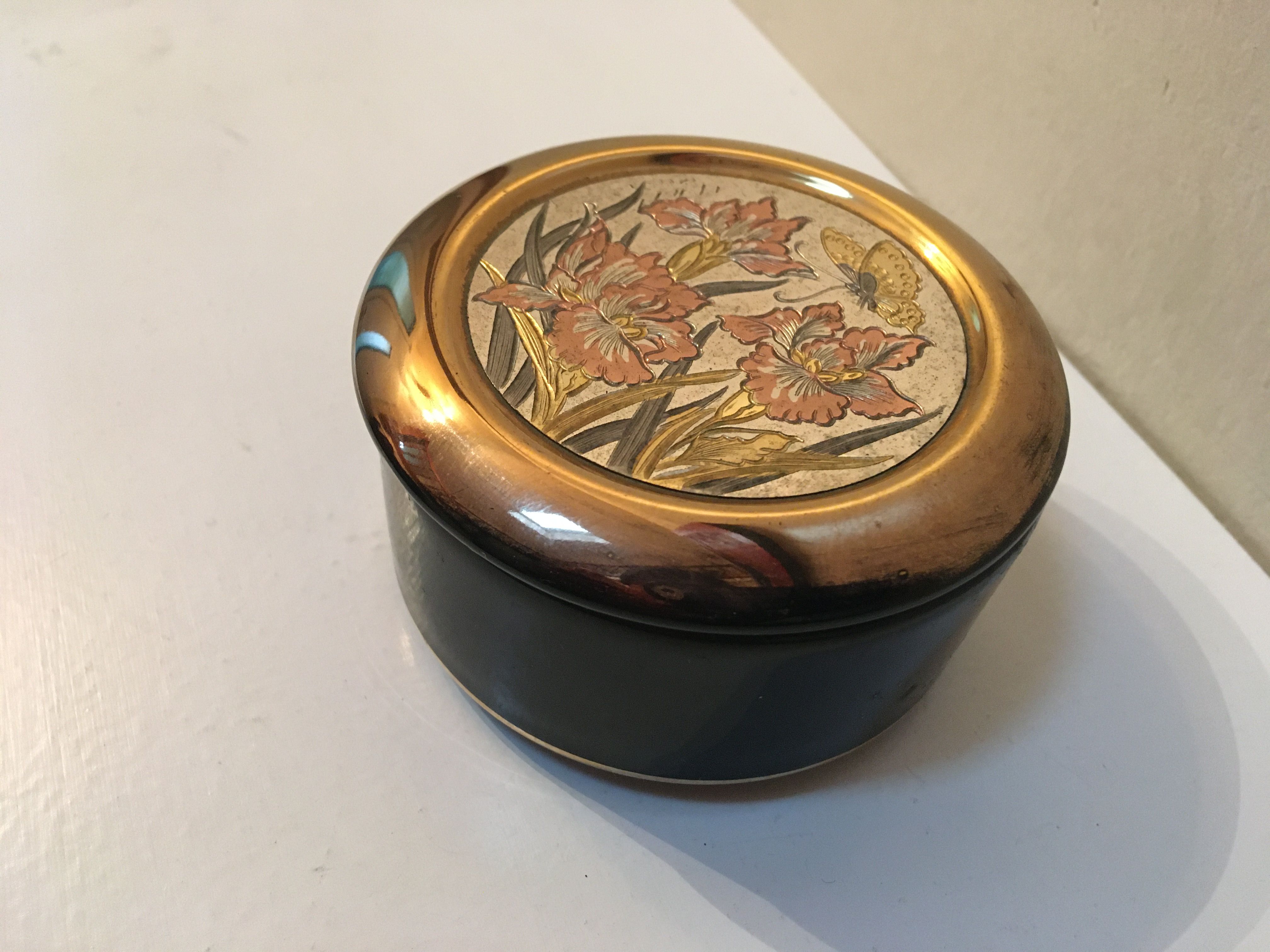 Japanese ceramic box Art of Chokin