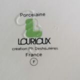 Lourioux porcelain jam jar signed Philippe Desportes