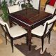 Table de bridge et 4 chaises Art Deco 1930s Lot de 5 elements