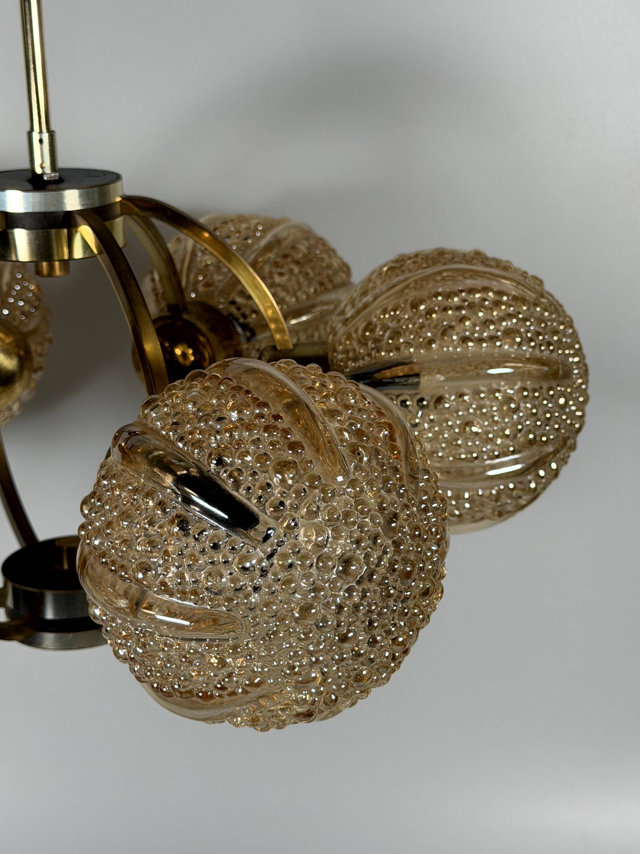 1960s 1970s 6-Light Sputnik Chandelier by Kaiser Leuchten Germany