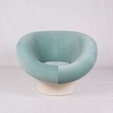 Krokus armchair in velvet by Lennart Bender for Ulferts AB, Sweden, 1970s