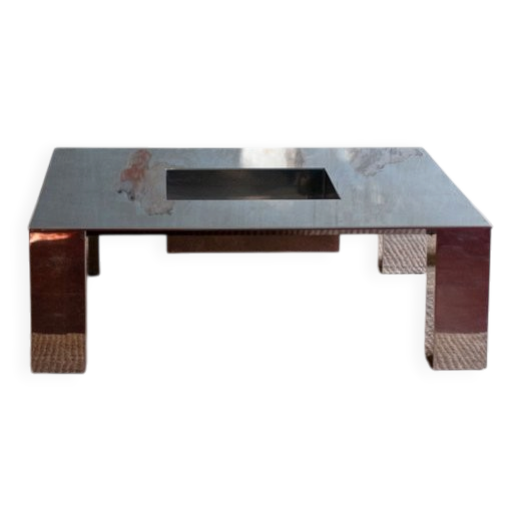 Coffee table in steel model Tebe by Giovanni Offredi for Saporiti, 1970