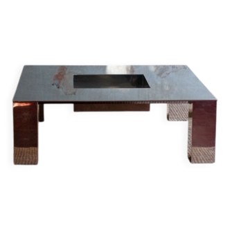 Coffee table in steel model Tebe by Giovanni Offredi for Saporiti, 1970