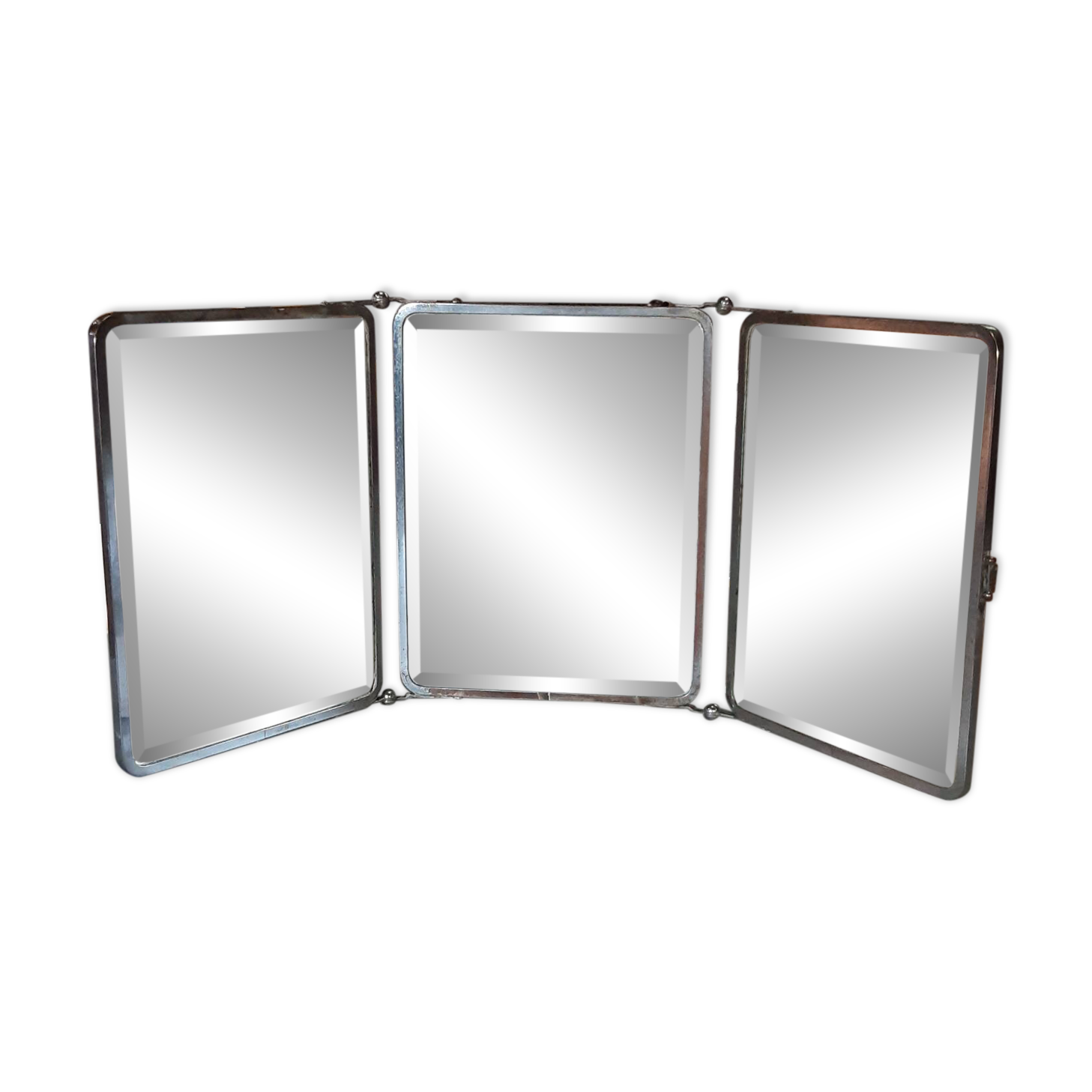 Miroir de barbier triptyque.