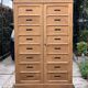 Notary cabinet in solid raw oak, 1920