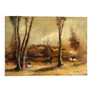 Paysage romantique aux