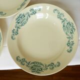 3 vintage Longchamp ironstone soup plates, Lutèce model 220523