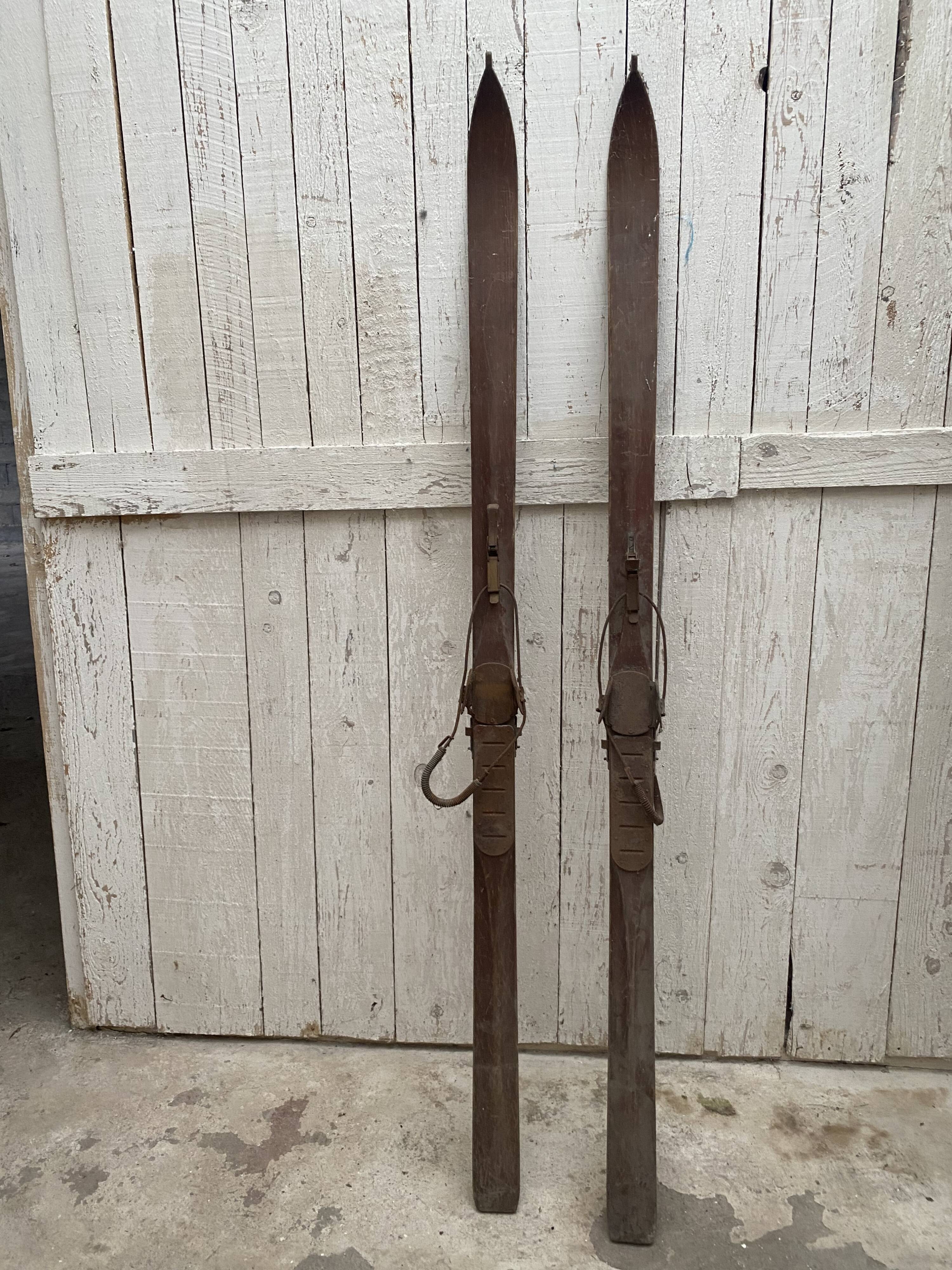 Pair of old skis