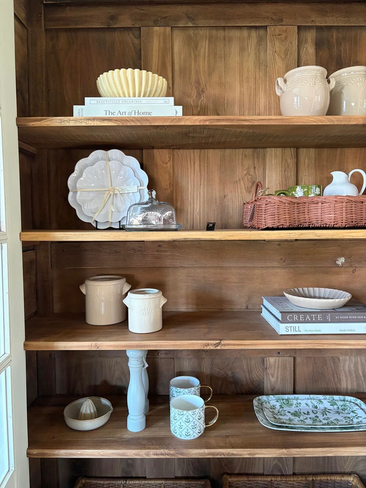 Oak and cherry display cabinet