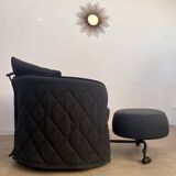Armchair with pouf model girotonda italian design francesco binfaré year 80