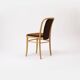 Chaise en bois courbé et velours marron par TON