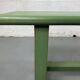 Green wooden bench