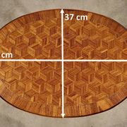 Small Marquetry Living Room Table, Louis XV / Louis XVI Transition style – 1920