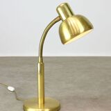 Lampe de table vintage italienne à col de cygne en laiton