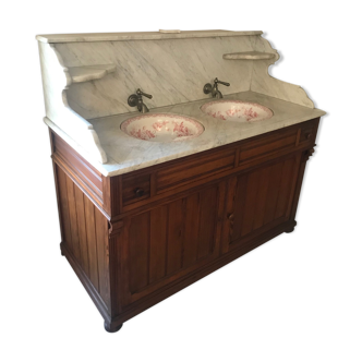 Meuble de salle de bain double vasques 1900
