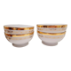 Set 4 bols porcelaine blanc et or