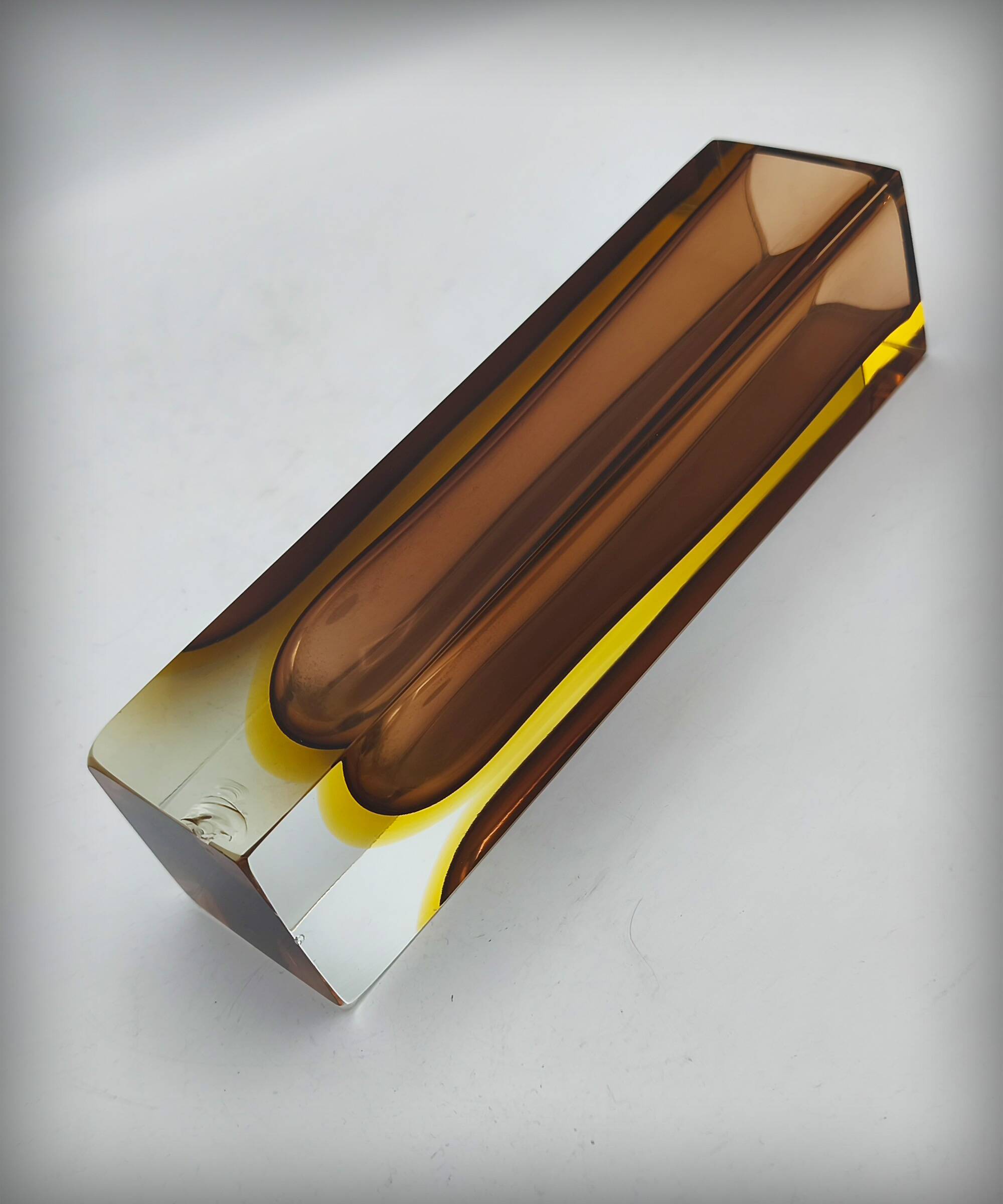 XXL Sommerso vase by Flavio Poli, Murano, Italy, 1970s