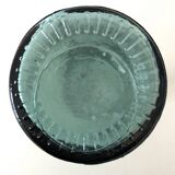 Vase verre bleu