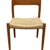 Set of 4 JL Moller model 75 chair by Niels Otto Moller Danish Design
