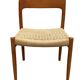 Set of 4 JL Moller model 75 chair by Niels Otto Moller Danish Design