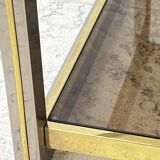 Duo de tables en laiton vintage