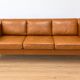 Vintage Danish mid-century 3-person Stouby sofa in cognac leather, 1960s