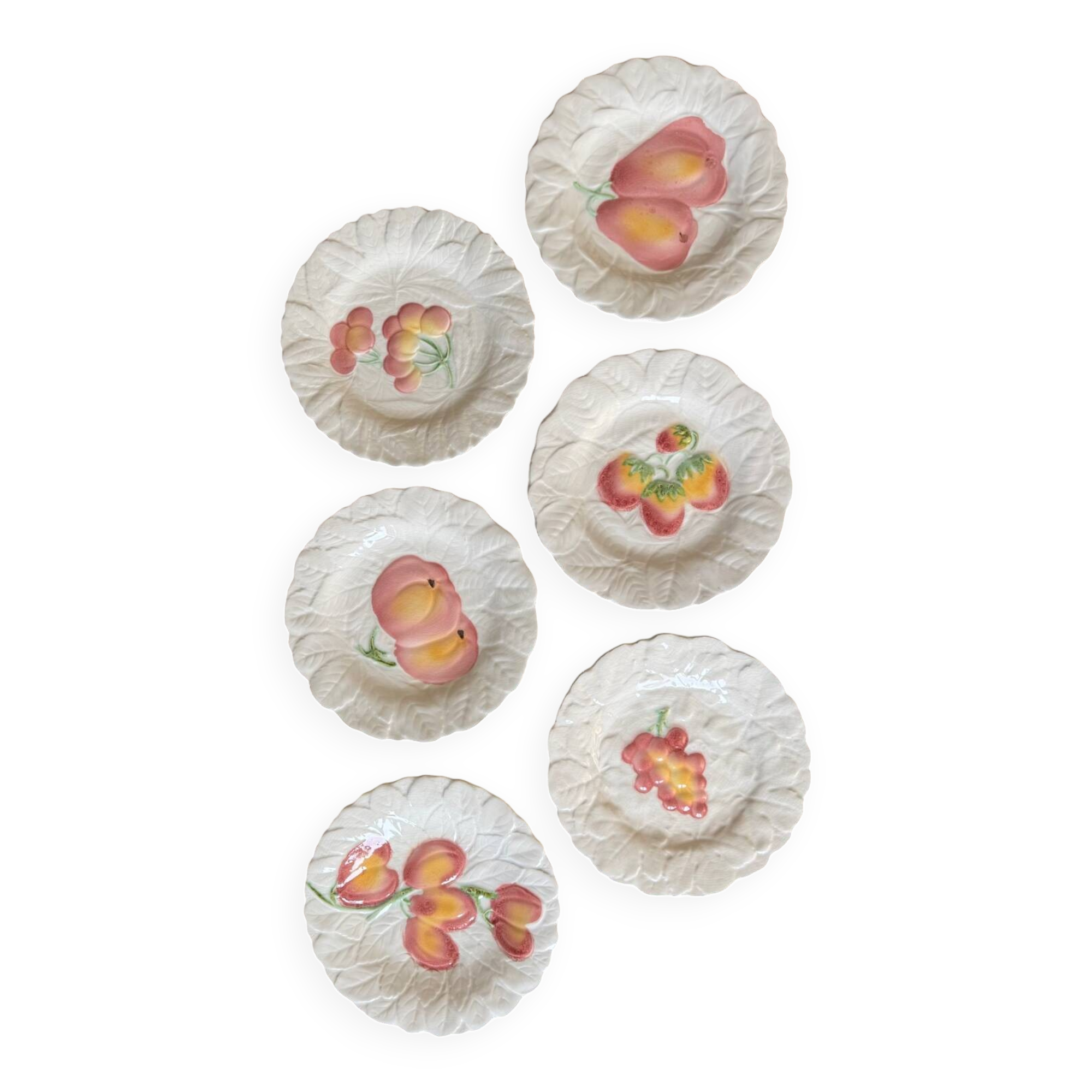 Vintage white slip plates