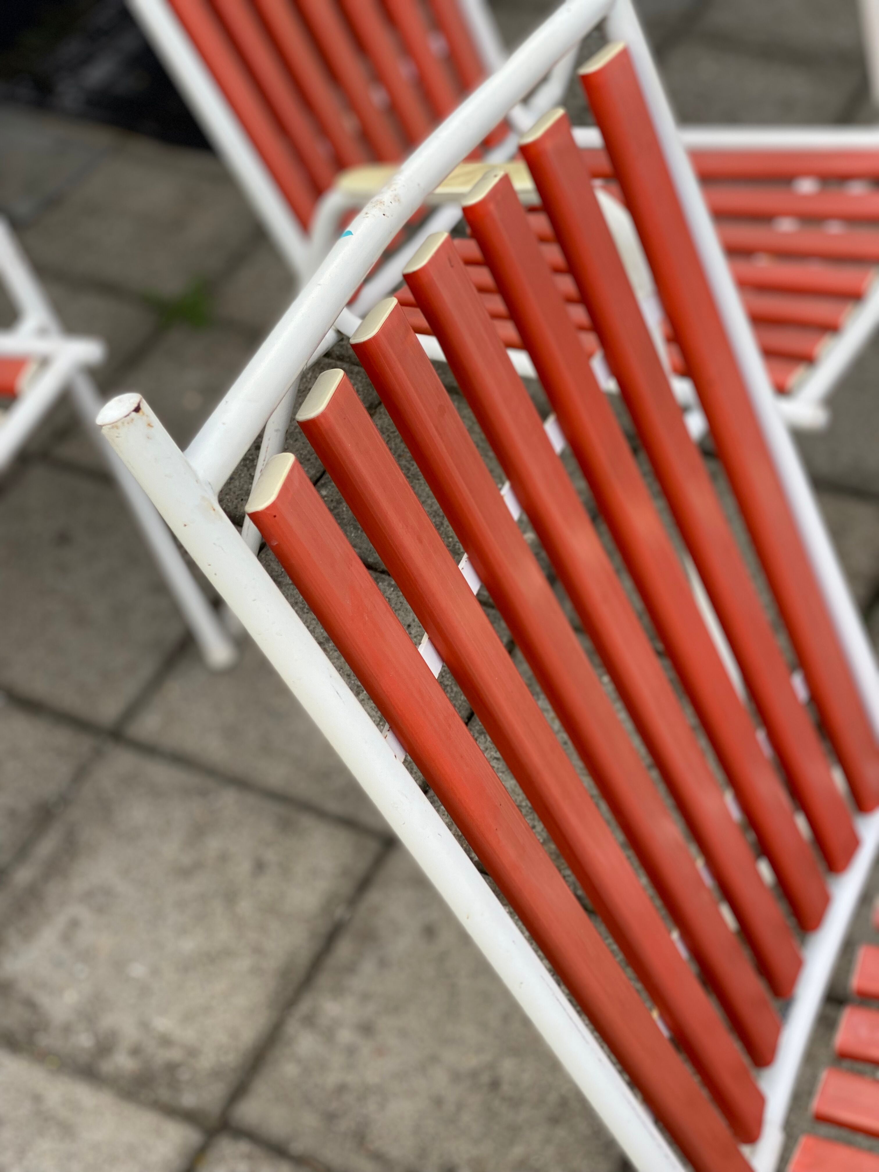 4 mid century modern garden chairs