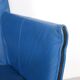 Montis Charly blue leather arm chair, 1980s