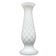 Latticino mid-century modern vase, white glass, Ząbkowice, Poland, 1970s