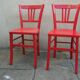 Paire de chaises Bistrot rouge