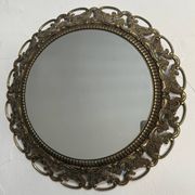 Round brass mirror from the 70s
