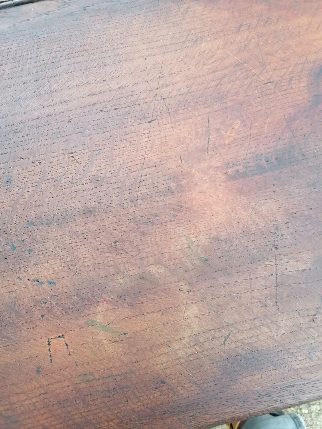 Vintage school desk coffee table with chests