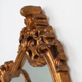 Miroir console en bois sculpté de style Louis XV, France, vers 1970