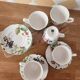 Set of fine porcelain tea cups & saucers 222 FIFTH "Wild Flower"