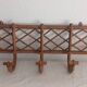 Vintage wall coat rack in rattan and bamboo – 1960s/70s