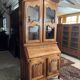Large writing desk library in solid walnut Louis XV style.