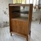 Meuble de rangement secrétaire chêne années 60