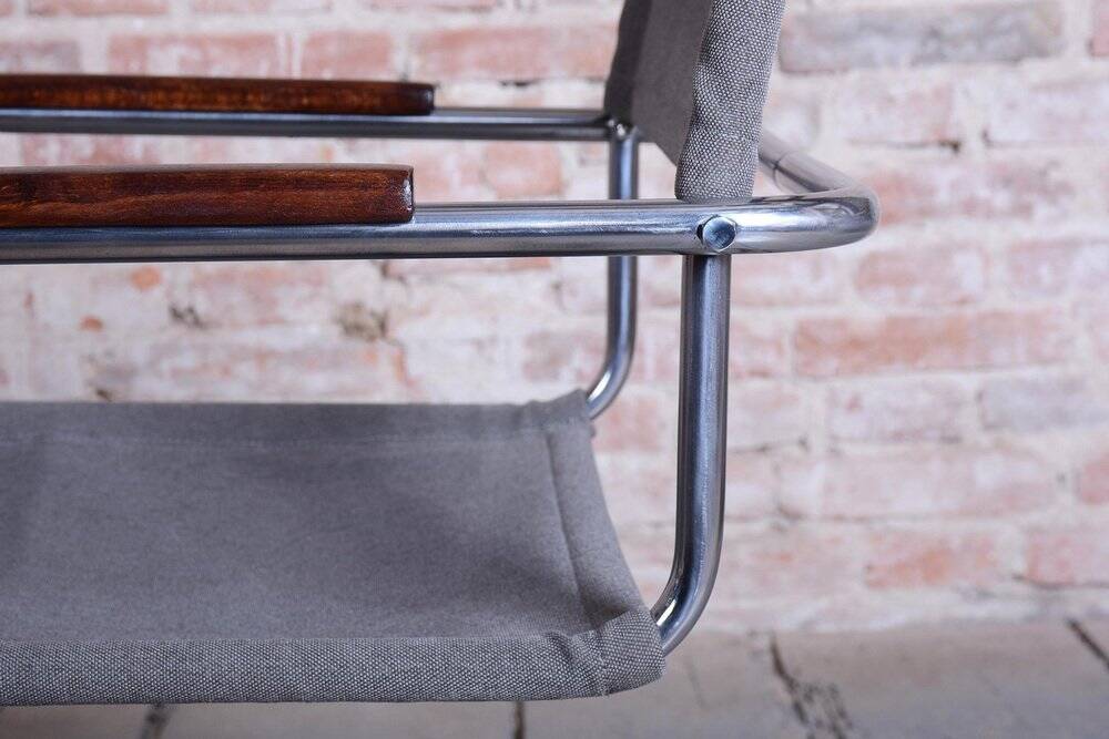 Bauhaus Czech Chrome Armchair by Marcel Breuer for Thonet, 1930s