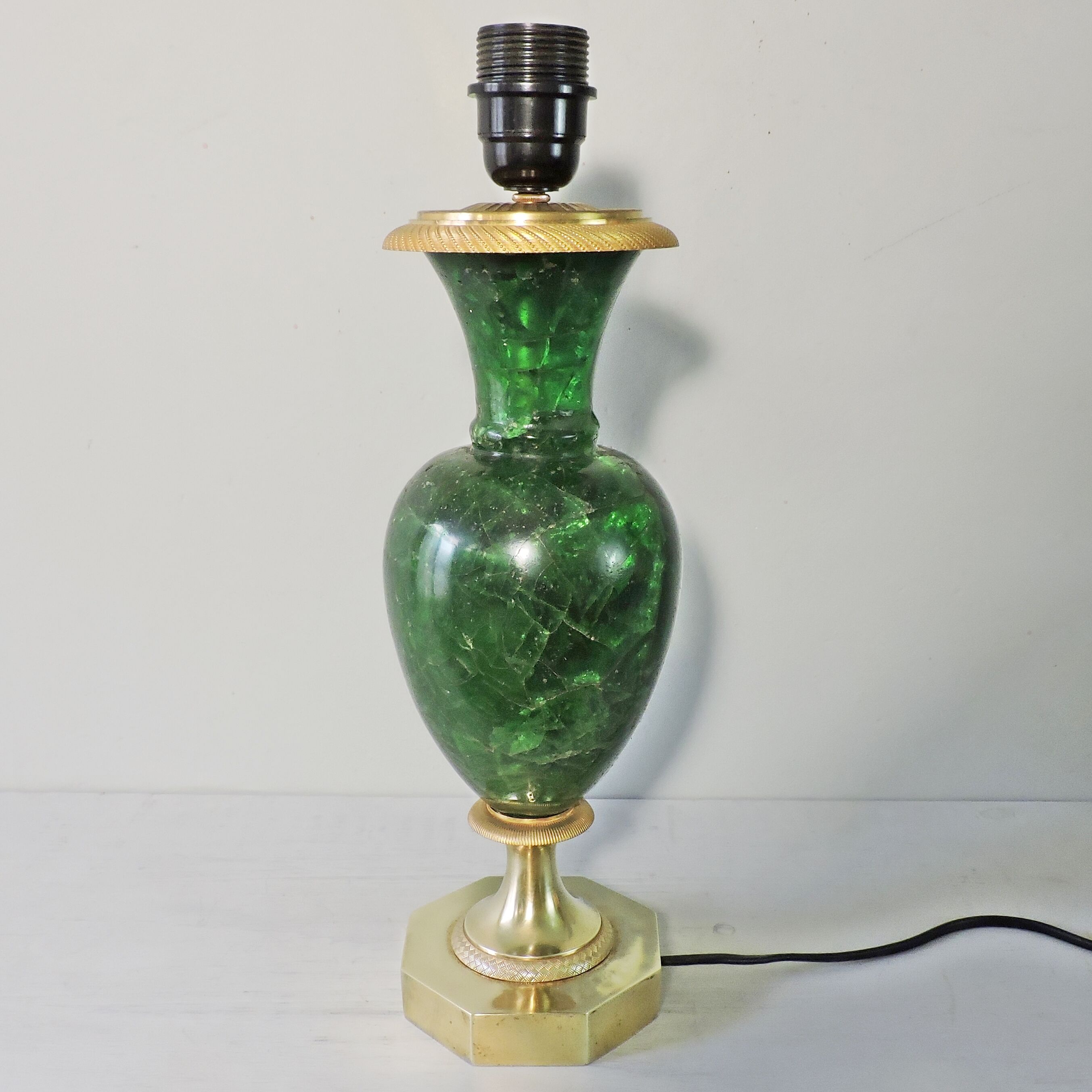 Vintage fractal resin lamp base from the 70s