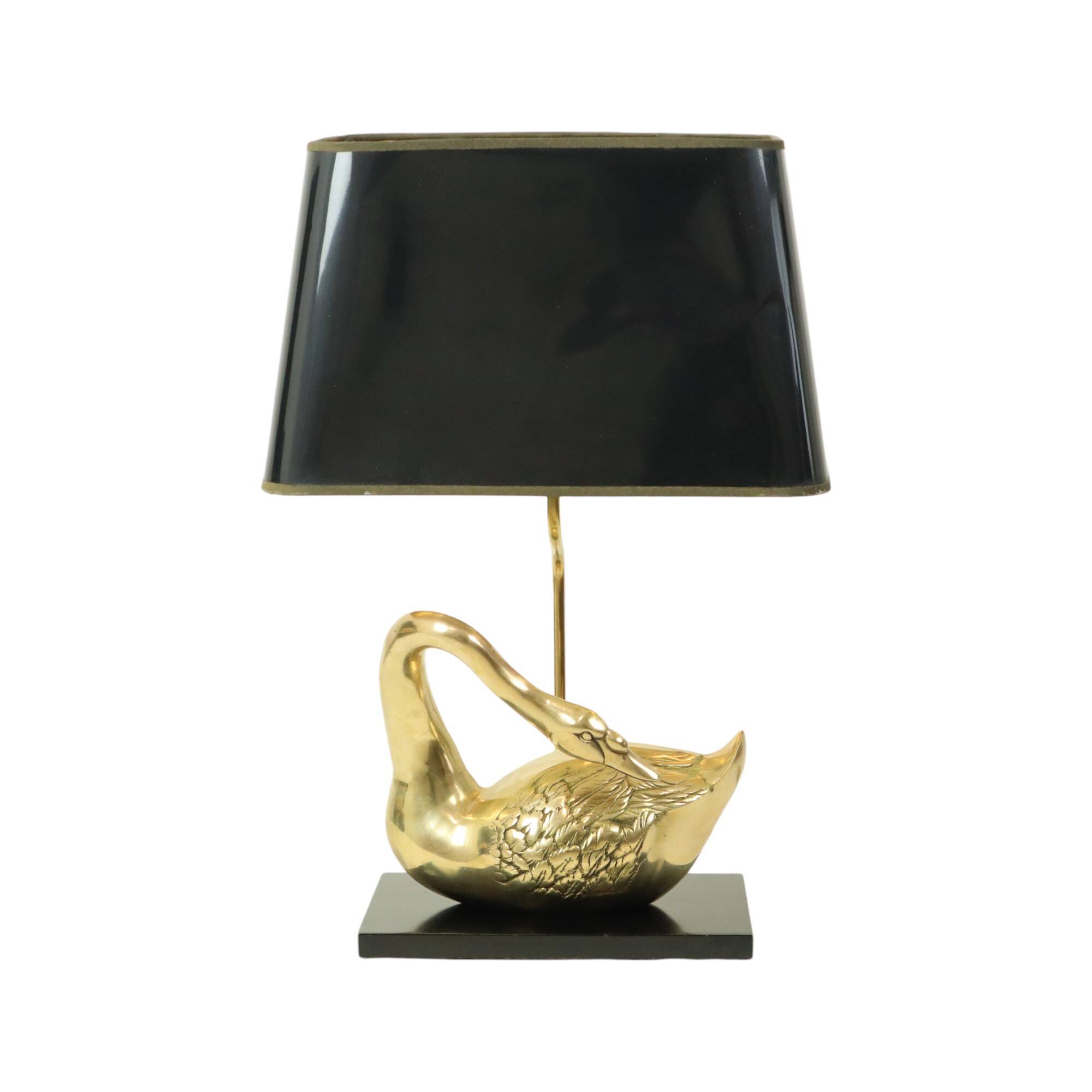 Large Swan Lamp Hollywood Regency Table Lamp Regina Italy 58cm