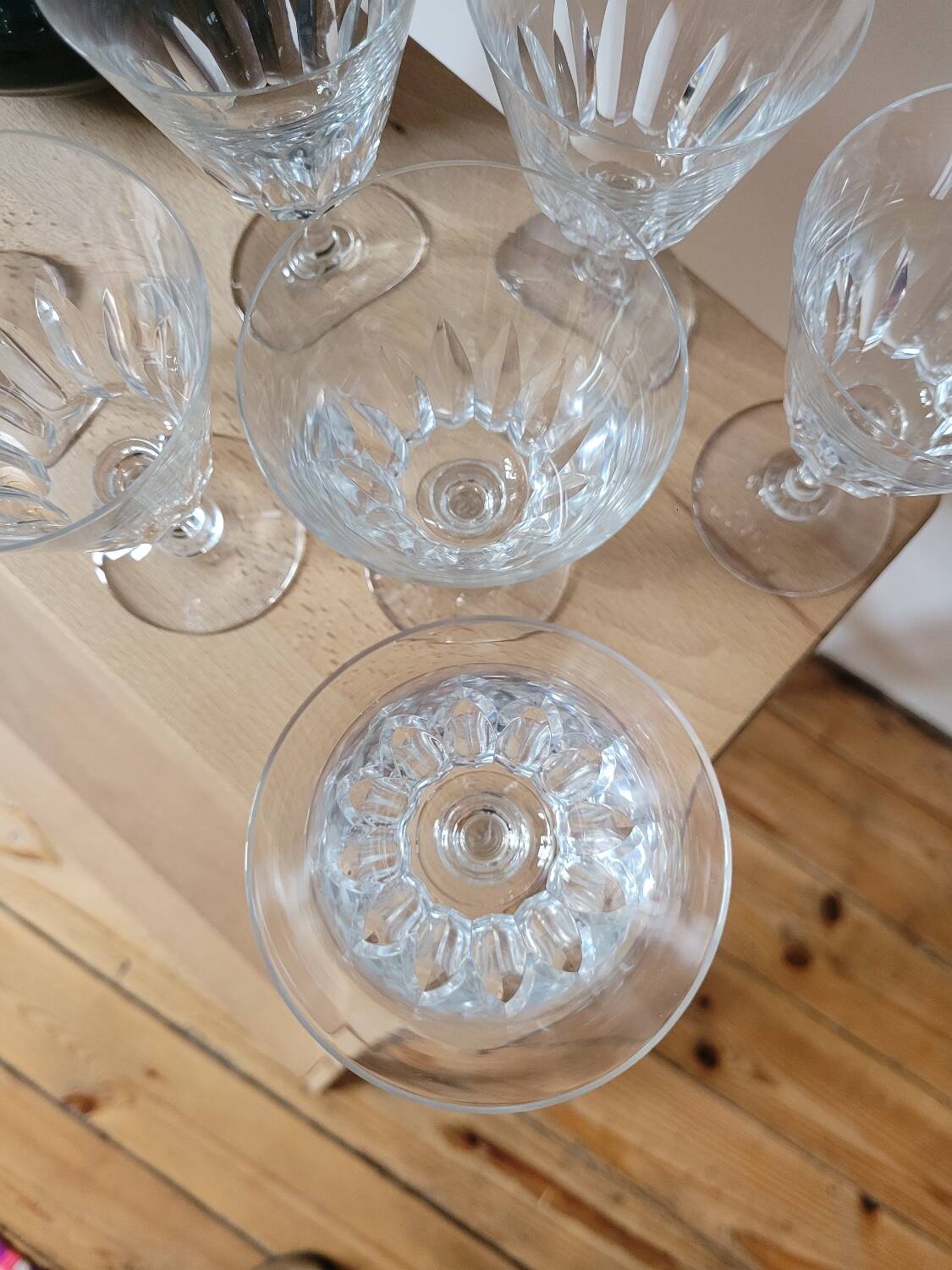 Set of 7 Baccarat Côte d'Azur wine glasses