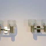 Sophisticated pair of brass wall lamps 1970s