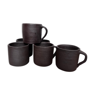 6 sandstone cups