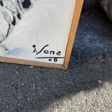 Brutalist table signed