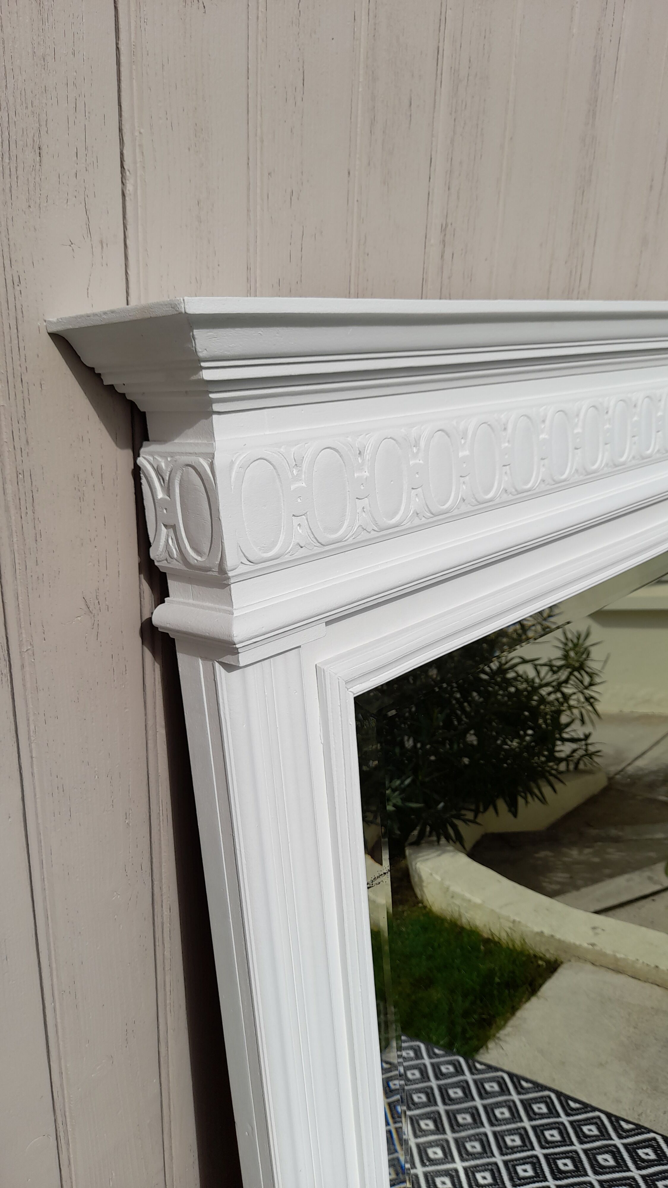 Beveled trumeau mirror