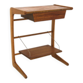 Table de chevet scandinave en teck et en chêne, Suède, 1960
